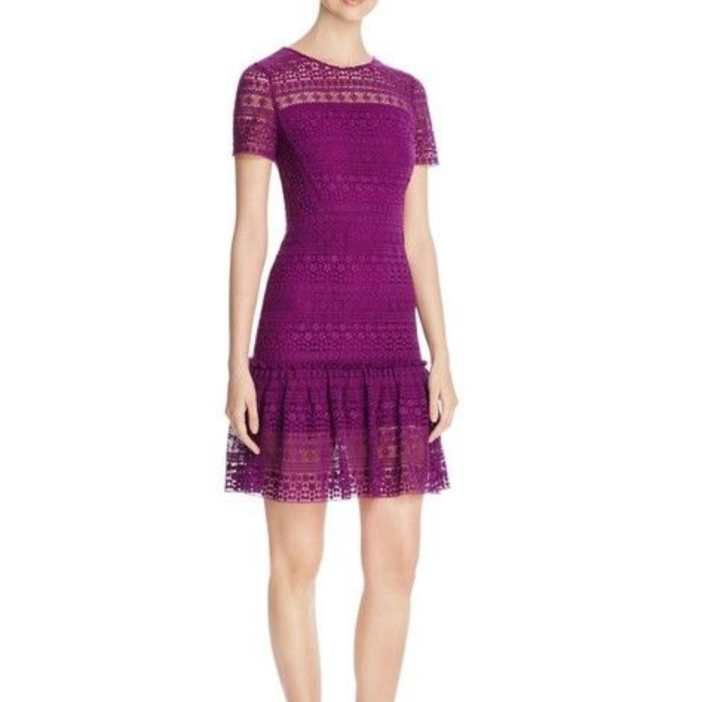 Elie Tahari Crochet Lace Mini Dress